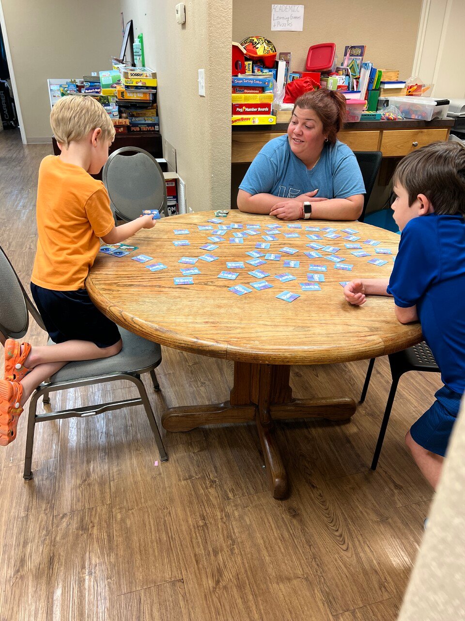 Therapist working with children at Blessings Ranch